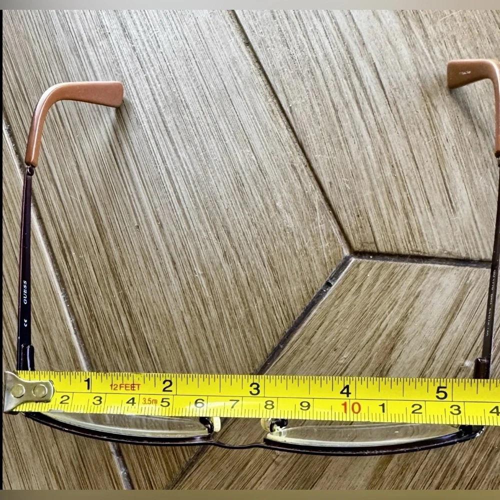Guess GU 1770 Brown Metal Rectangle Full Rim 54-16-140 Eyeglass Frames Only